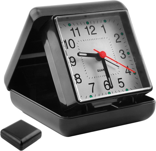 Folding travel alarm clock - travel,
