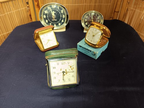 Vintage travel alarm clocks - vintage, travel/alarm