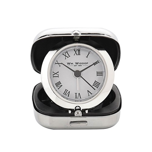 Silver fold alarm clock by - up,