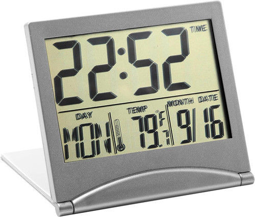 Digital lcd travel alarm - travel, clock