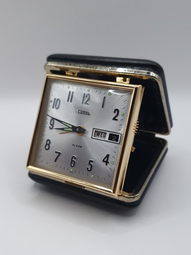 Coral vintage travel alarm - coral,