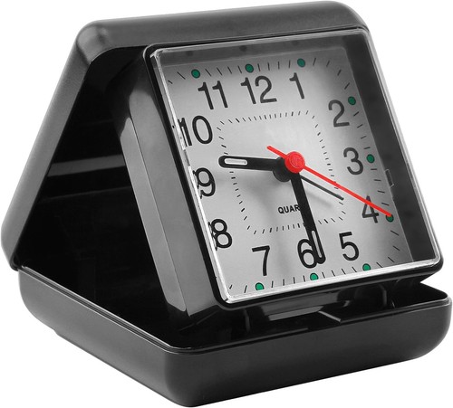 Folding travel alarm clock - folding,