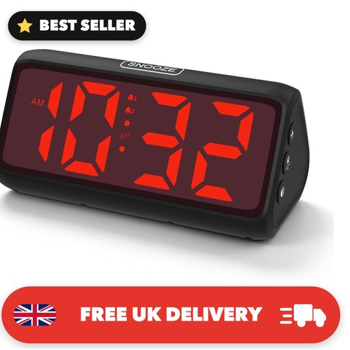 Digital alarm clock bedside - clock,