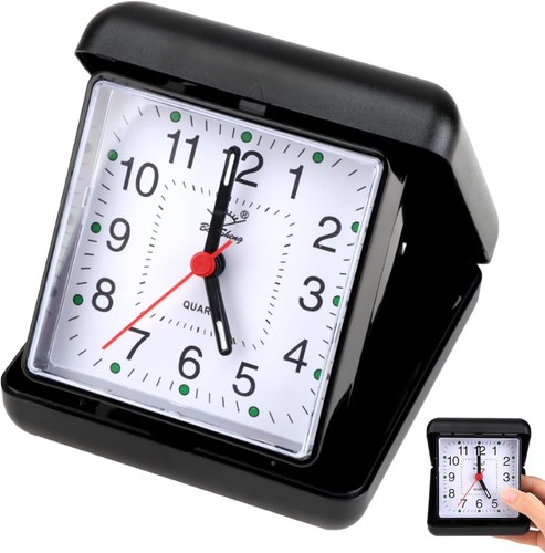 Folding travel alarm clock - folding,