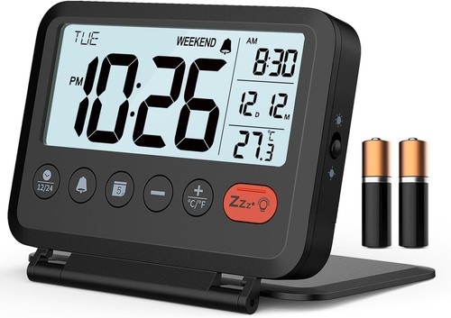Travel alarm clock - clock, with