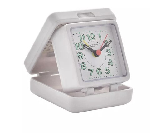 Hometime white travel clock - white,