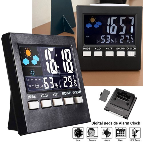 Black digital lcd desk - black,