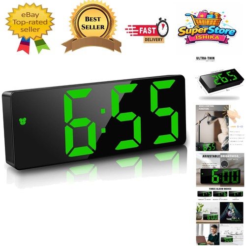 Modern green travel alarm - green,