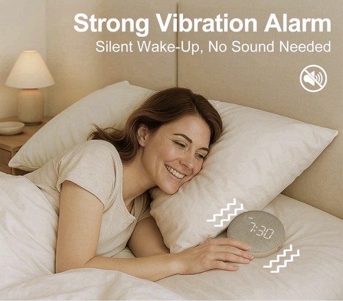 Cordless alarm clock - clock, vibration