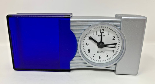 Maxim blue travel alarm clock - travel,